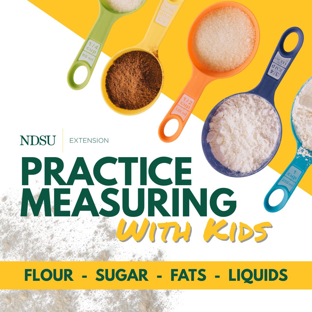 Great tips for kids (or anyone really) doing some holiday baking! When we measure ingredients, we need to be very exact, especially when we are baking. Otherwise, our product will not turn out right. Learn tips >>> ndsu.edu/agriculture/ex…
#ndsuextension #baking #holiday #food