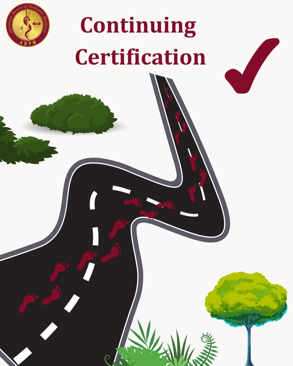 podiatryboard's tweet image. Big news from ABPM! 📢
Your certification should fit your life. That's why we've redesigned the process.

👉One journey. One step each year. 
👉 ABPM: Continuing Certification That Fits Your Journey. 

#ABPM #Continuingcertification #PodiatryJourney