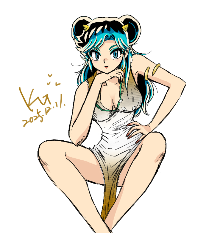 ガラ仮面描いてたんですが閑話休題。

「見合いコワし」でラムちゃんが着てたドレスはママが着てたものなのかな～って思ったら「その４」の表紙をママに置き換えたくなってｗ
で、ラムちゃんより絶対もっと肩や腰を入れて裾上げてべらんめい調(関西弁ですがｗ）なんだろうな～って😂
#うる星やつら