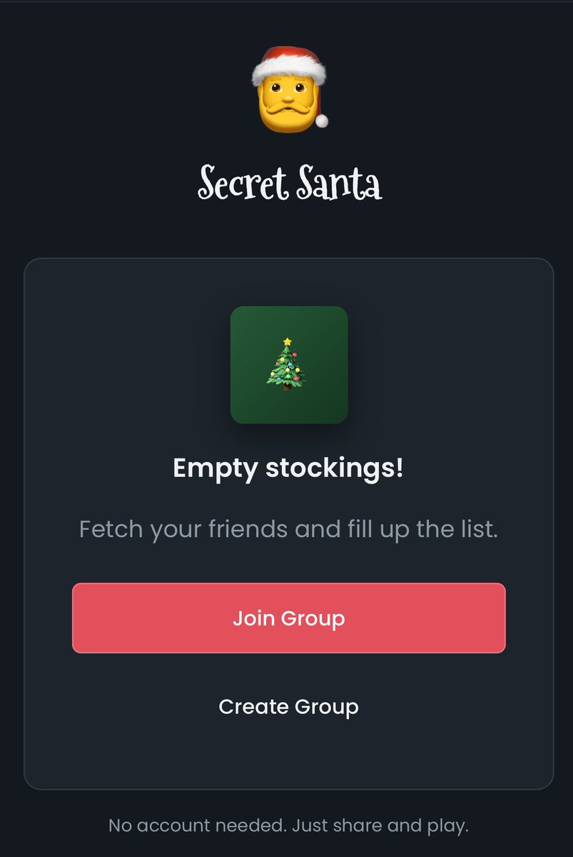 JaySheth95's tweet photo. Built a fun side project using @Replit — a super simple Secret Santa app! 🎄🎁

Create → Share → Join → See your match 🎅

Would love your thoughts &amp; feedback 👇

🔗 https://t.co/4fGYx3qm1a

#ProductDesign #SecretSanta #Christmas https://t.co/2eWlTAUreZ
