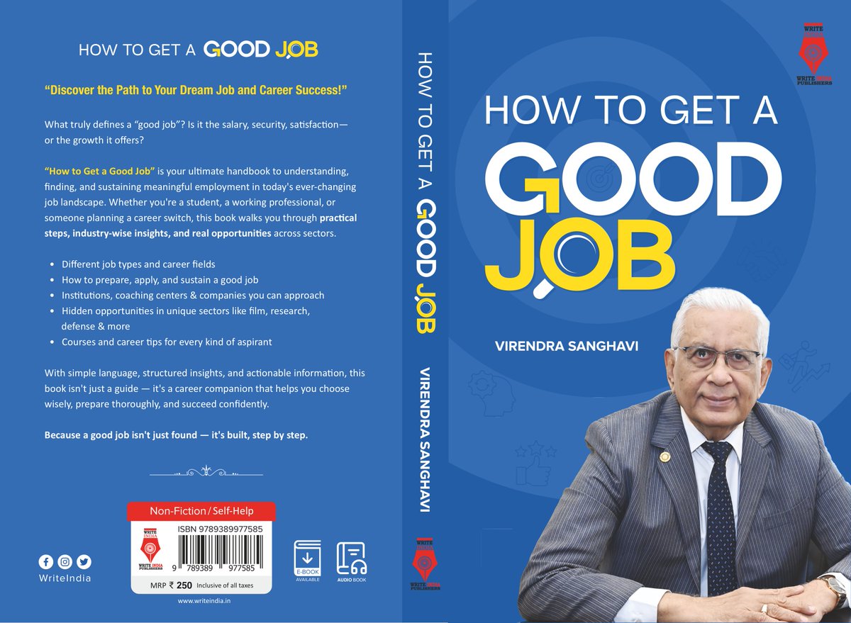 Write_India's tweet photo. 🎉𝐂𝐎𝐕𝐄𝐑 𝐑𝐄𝐕𝐄𝐀𝐋— 𝐇𝐨𝐰 𝐓𝐨 𝐆𝐞𝐭 𝐆𝐨𝐨𝐝 𝐉𝐨𝐛
Write India Publishers proudly presents a practical, empowering career guide for every student, job seeker, &amp; working professional striving for a better future

𝐒𝐭𝐚𝐲 𝐭𝐮𝐧𝐞𝐝 𝐟𝐨𝐫 𝐭𝐡𝐞 𝐥𝐚𝐮𝐧𝐜𝐡 𝐝𝐚𝐭𝐞! https://t.co/yfrt5xmvpp