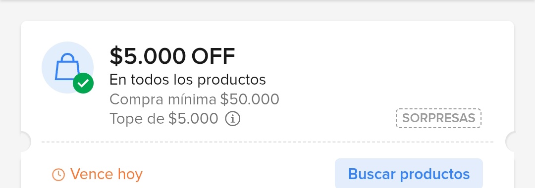 Cupon para Mercaod Libre de $5000 SORPRESAS