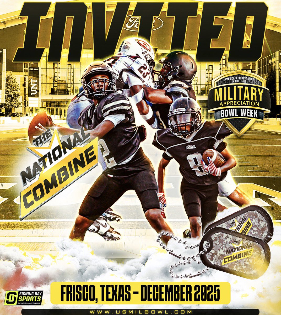 Maverick_026's tweet photo. Blessed to receive an invite to #nationalcombine

Thank you @NathanPurvis , @GregCooperUSA and @USArmyBowl 

@NextLevelPhD @KasaunWall 
@SDSports @IndianaPreps https://t.co/2OVQWJtLfY