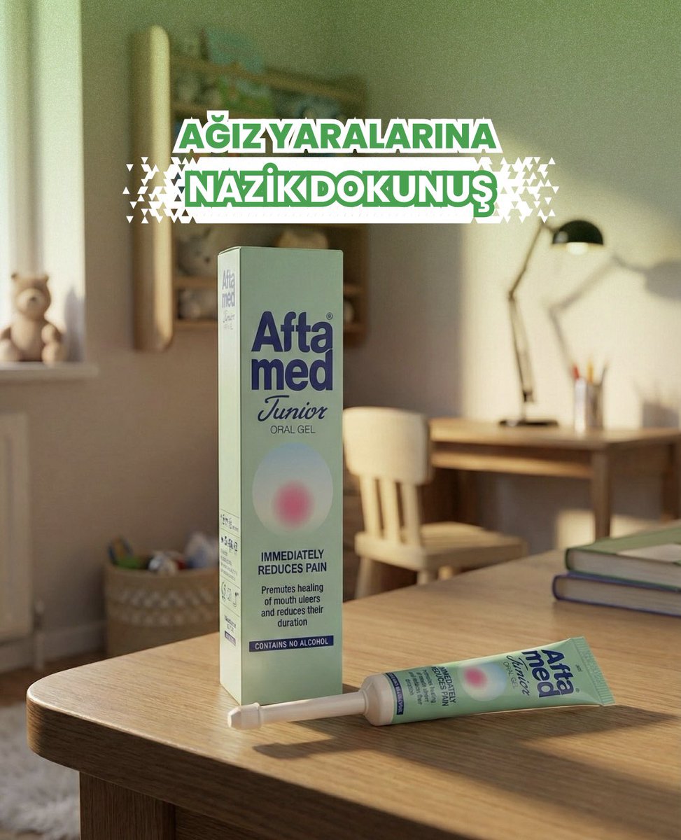 Aftamed Jel Çocuk, hassas ağız yapısına özel geliştirildi. Yüksek moleküler ağırlıklı hyaluronik asit içeriğiyle rahatlatır, sakız aromalı formülüyle çocuklar için idealdir.

🚫 Alkol, şeker ve renklendirici içermez.
✅ Yutulduğunda zararsızdır.