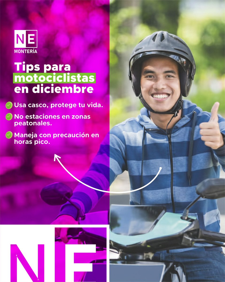 nespaciomtr's tweet photo. 🏍✨ Diciembre es alegría… y también compromiso en la vía.
Si te mueves en moto, recuerda: estacionar bien es clave para evitar medidas coercitivas y para que todos podamos disfrutar una ciudad más ordenada.

#nuestroespaciomontería https://t.co/AnsMsrCOaa