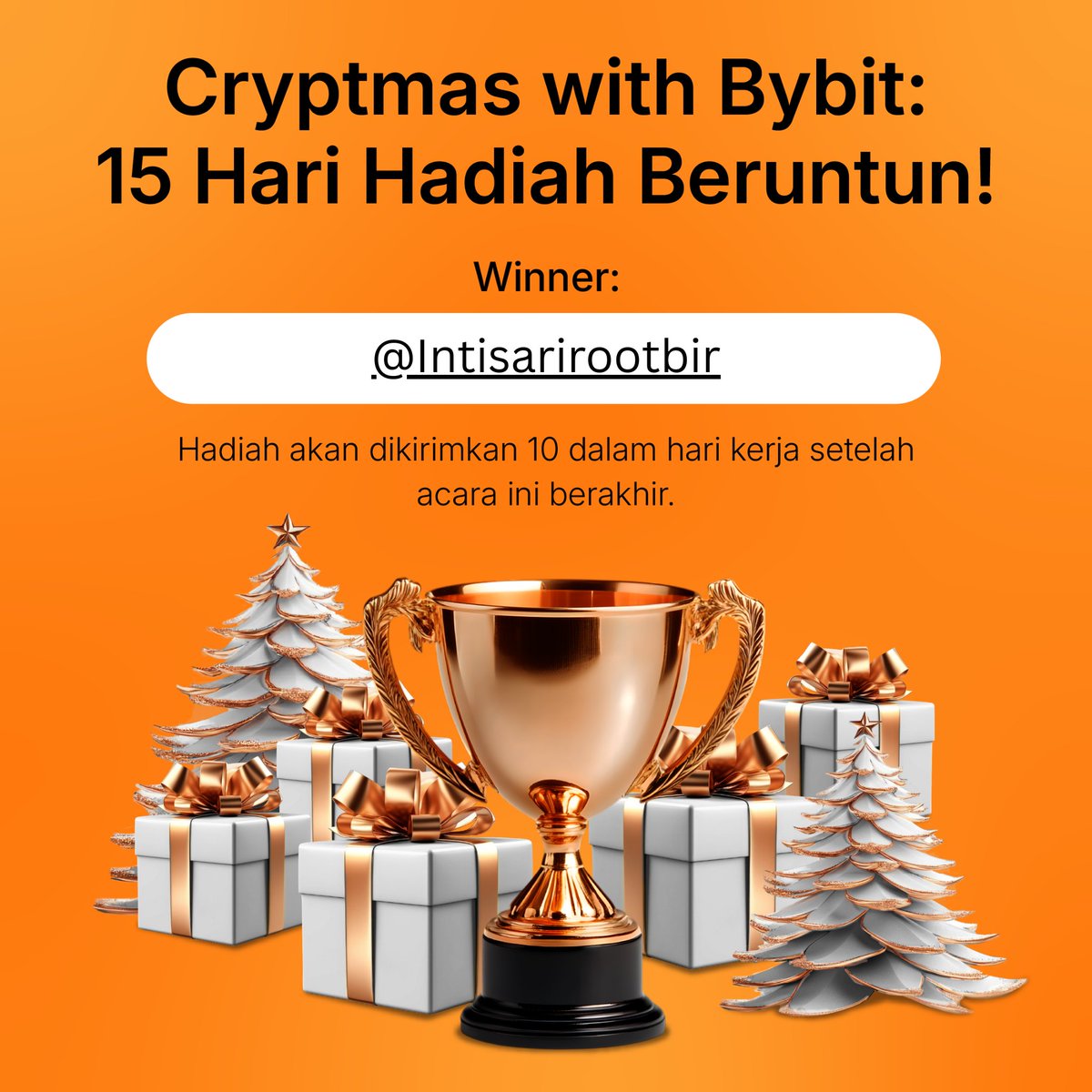 Bybit_ID's tweet photo. Harapan mimin di tahun ini dan tahun depan simpel aja, semoga @BybitIndonesia akan terus menjadi andalan kita semua 🤭🧡

Selamat kepada @Intisarirootbir! Mohon untuk cek DM Anda~

Stay tuned di #Cryptmas besok karena akan ada 2 pemenang 👀 https://t.co/j1Vjb3O490