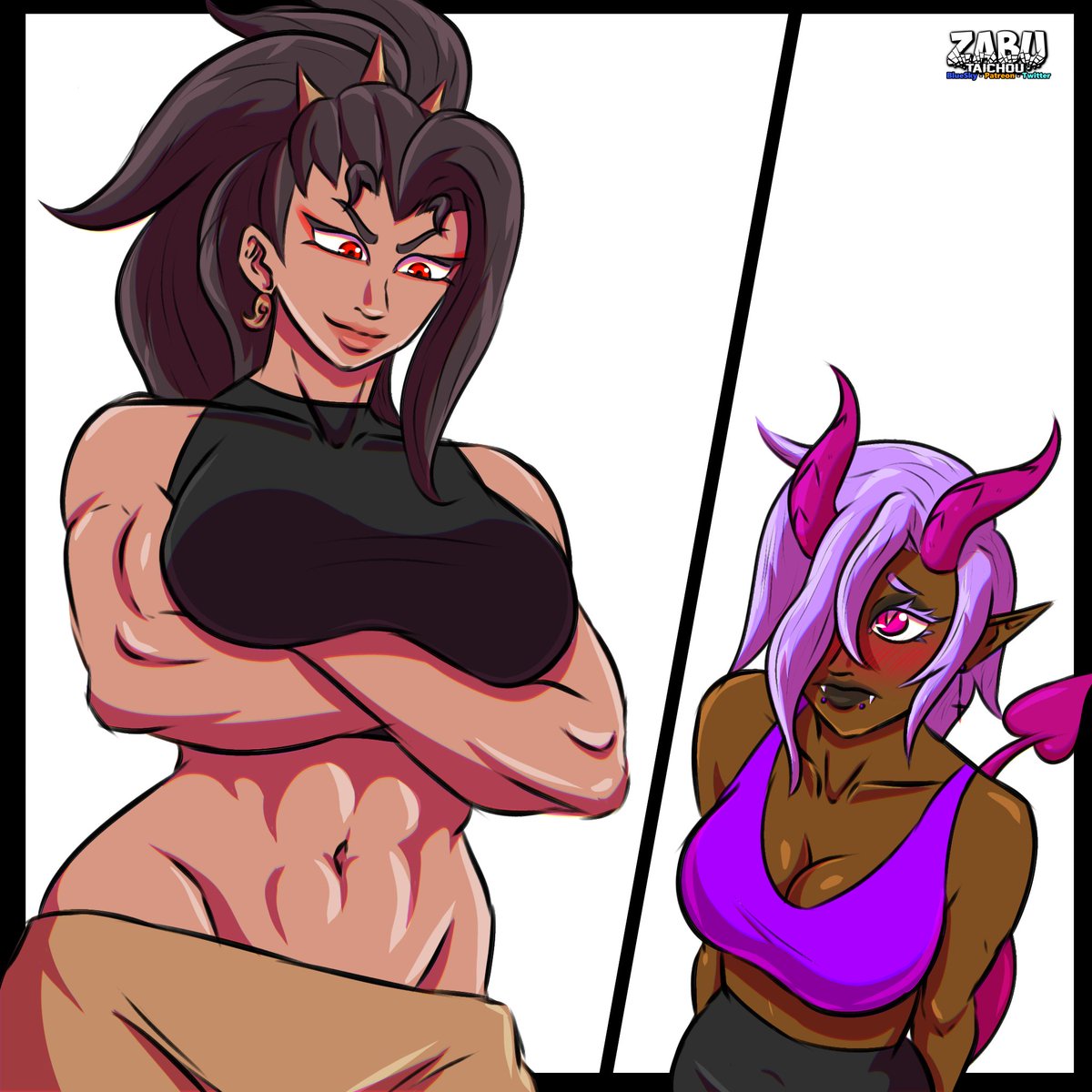 So I drew this before I knew Vendetta is like 5ft even LMAO

Vendetta: <a href="/PlayOverwatch/">Overwatch</a> 
Kamari: <a href="/LakosPetra/">Lakos Petra 🔞 | Turn On 🔔!!</a>