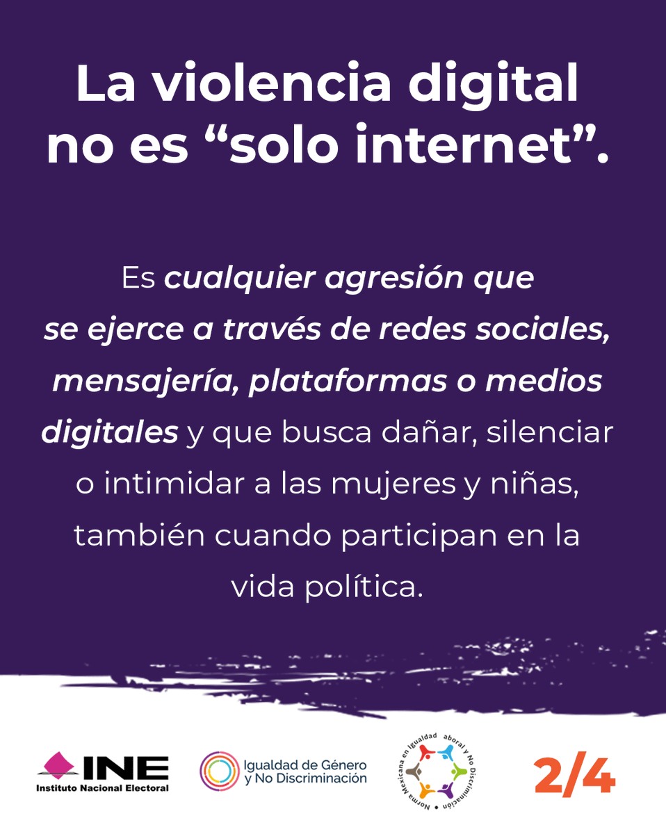 INEMexico's tweet photo. La violencia digital es real y tiene consecuencias fuera de la pantalla.
Conoce sus manifestaciones y cómo prevenirla.
🔗 https://t.co/KiEtiRysWT
#25N #LoVirtualEsReal #NoHayExcusa https://t.co/yXVBk77jXk