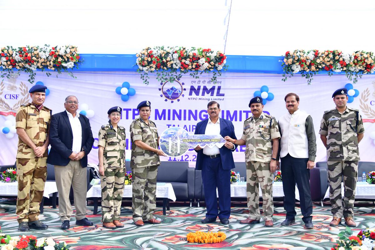 CISFHQrs's tweet photo. One More Critical Asset Added To CISF Shield of Security.

#CISF formally inducted its 362nd Unit at #NTPC Mining Limited, Talaipalli in #Raigarh District, #Chhattisgarh, marking a major enhancement to the #Security framework of this vital energy installation. The newly deployed unit, comprising 265 trained personnel will provide robust protection to one of NTPC’s key captive #coal mines.

CISF reaffirms its commitment to safeguarding India’s critical #energy infrastructure and strengthening the nation’s security framework, With this induction.

#NationFirst #ShieldOfSecurity #Energy #CriticalInfrastructure #PoweringIndia #development  

@HMOIndia   
@PIB_India   
@mygovindia   
@DDNewslive  
@ntpclimited   
@CoalMinistry   
@CoalIndiaHQ   
@KishanReddyOfc     
@CISFCentral