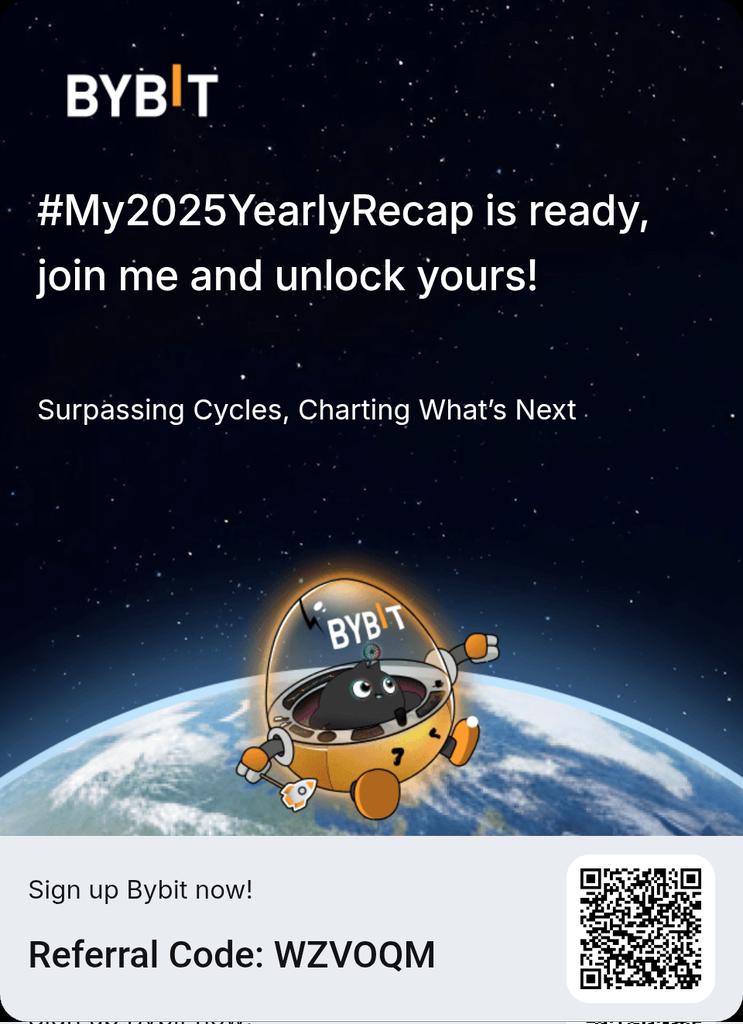 Unlock your 2025 recap and chart what’s next with me! New users can also win a 6,135 USDT reward.
#My2025YearlyRecap #BybitRecap #Bybit2025 #CryptoRecap2025 #BybitRecap2025
 bybit.global/en/recap-2025?…