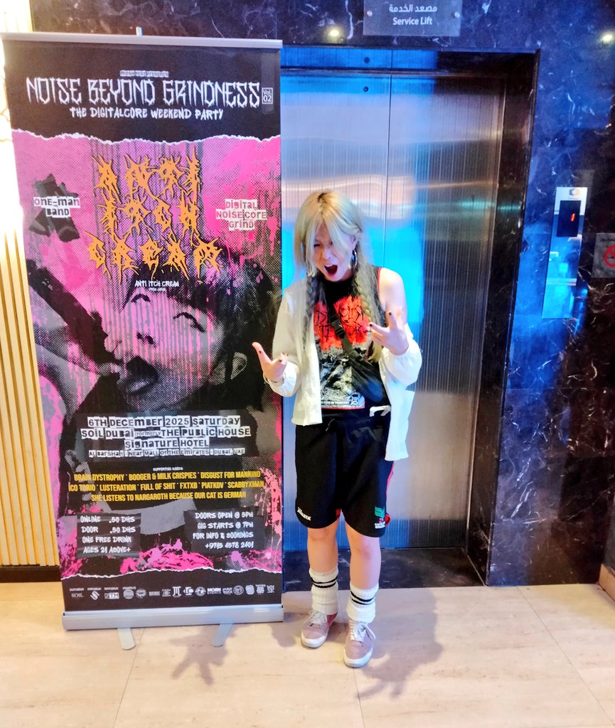 CCmakeko's tweet photo. Dubai 2025.12__ANTI ITCH CREAM
"NOISE BEYOND GRINDNESS"
Digital core × noise core × grind
One-man destruction mode

#dubailive
#digitalnoisegrindcore
#japaneseband https://t.co/qSXa92Cuqh