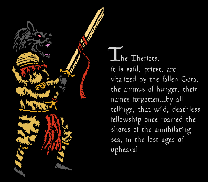 Theriots, related to a beast-visage cult