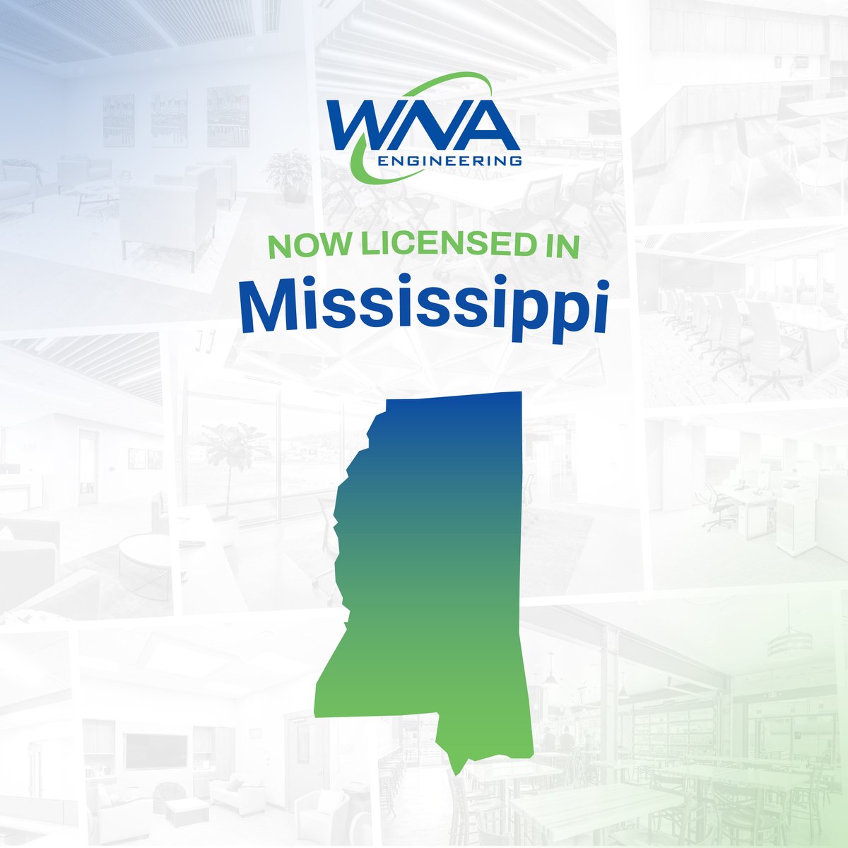 WNAeng's tweet photo. Big news! We are pleased to announce that WNA Engineering is now licensed in Mississippi, marking our 41st state of licensure. From retail to hospitality, healthcare to education, we’re ready to bring our expertise to projects across the Southeast and beyond.

#41States #MEP #MEPEngineering #FPEngineering #3DLaserScanning #RealityCapture #EngineeringServices #CommercialEngineering