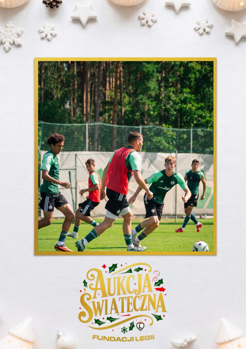 Hej, Legioniści! W ramach Świątecznej Aukcji <a href="/FundacjaLegii/">Fundacja Legii</a> możecie wylicytować udział w jednostce treningowej razem z Legią II 🫡

To jak? Widzimy się na treningu? 🏃🏽‍♂️

Link do licytacji ➡️ allegro.pl/oferta/trening…