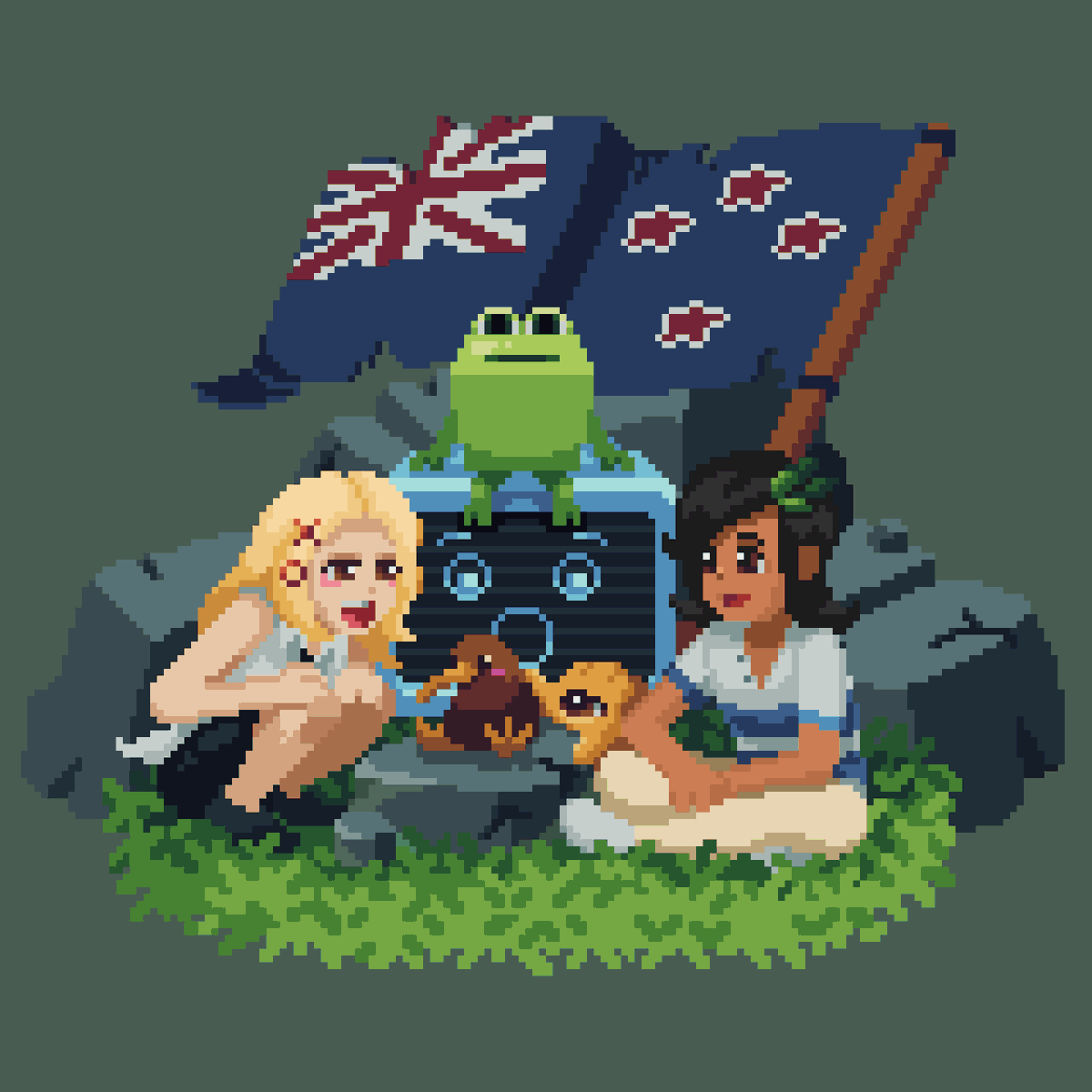 ekiswildride's tweet photo. that time @hanapix_ found out about a certain flightless bird from New Zealand.
#pixelart #ドット絵 https://t.co/fWZOQaMZOc