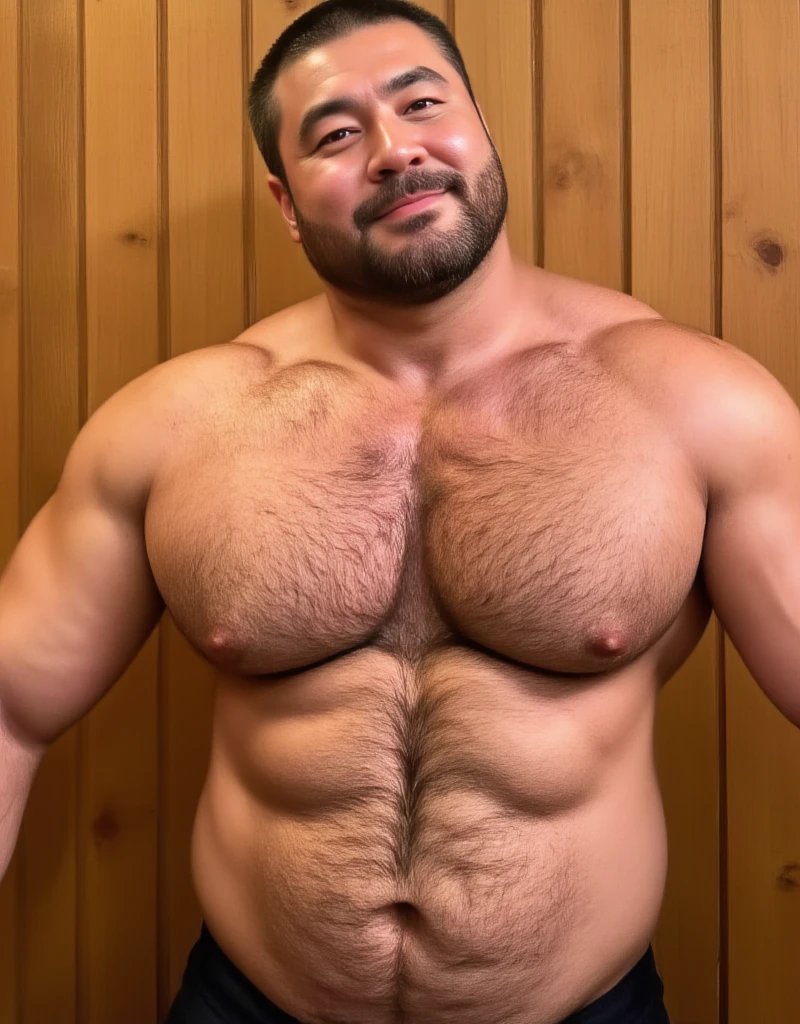 BigpecMax's tweet image. Soft power, warm smile.
A chest made for comfort. 🧖‍♂️💪
今日は、やさしい強さを置いていく。
#MuscleLife #BigChestEnergy #SaunaBear