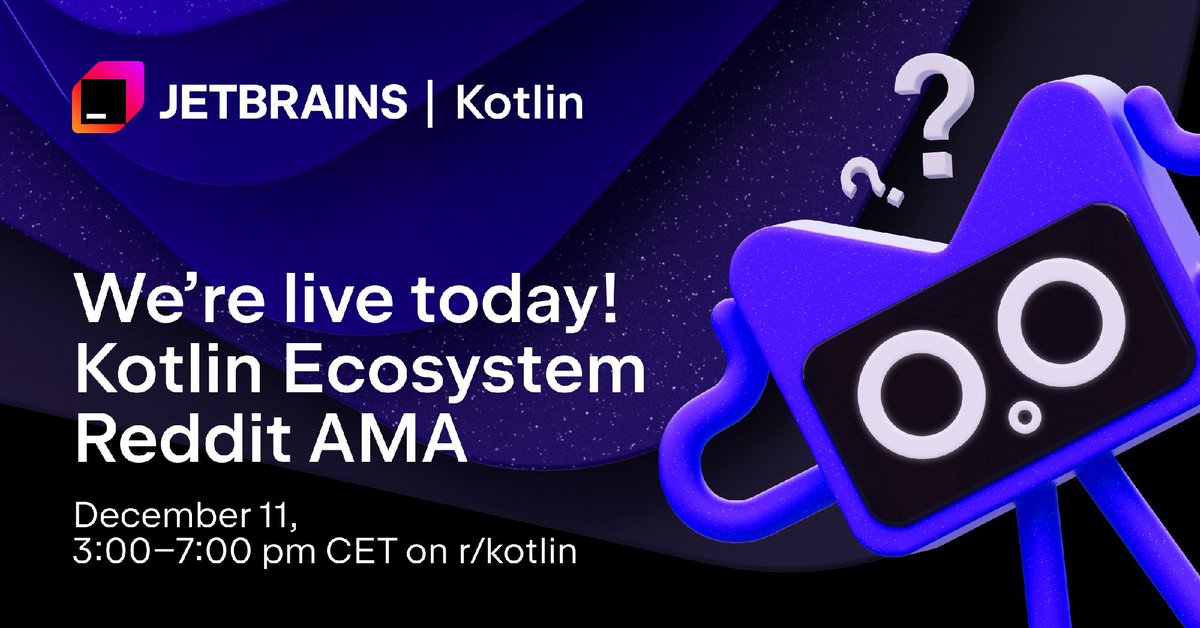 bashorov's tweet image. Kotlin AMA has officially started!

Come chat with us 💬
Ask anything about #Kotlin #Compose #Multiplatform #Web #WebAssembly and more.

➡️ kotl.in/ama