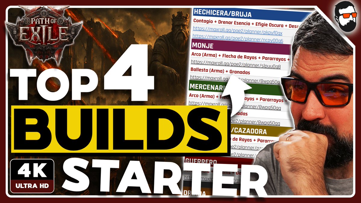 Si no sabéis con qué subir de nivel esta Temporada 3, os lo pongo sencillo: las 4 mejores BUILDS para subir en #PathofExile2

Vídeo completo 👉 t.ly/uTMCQ