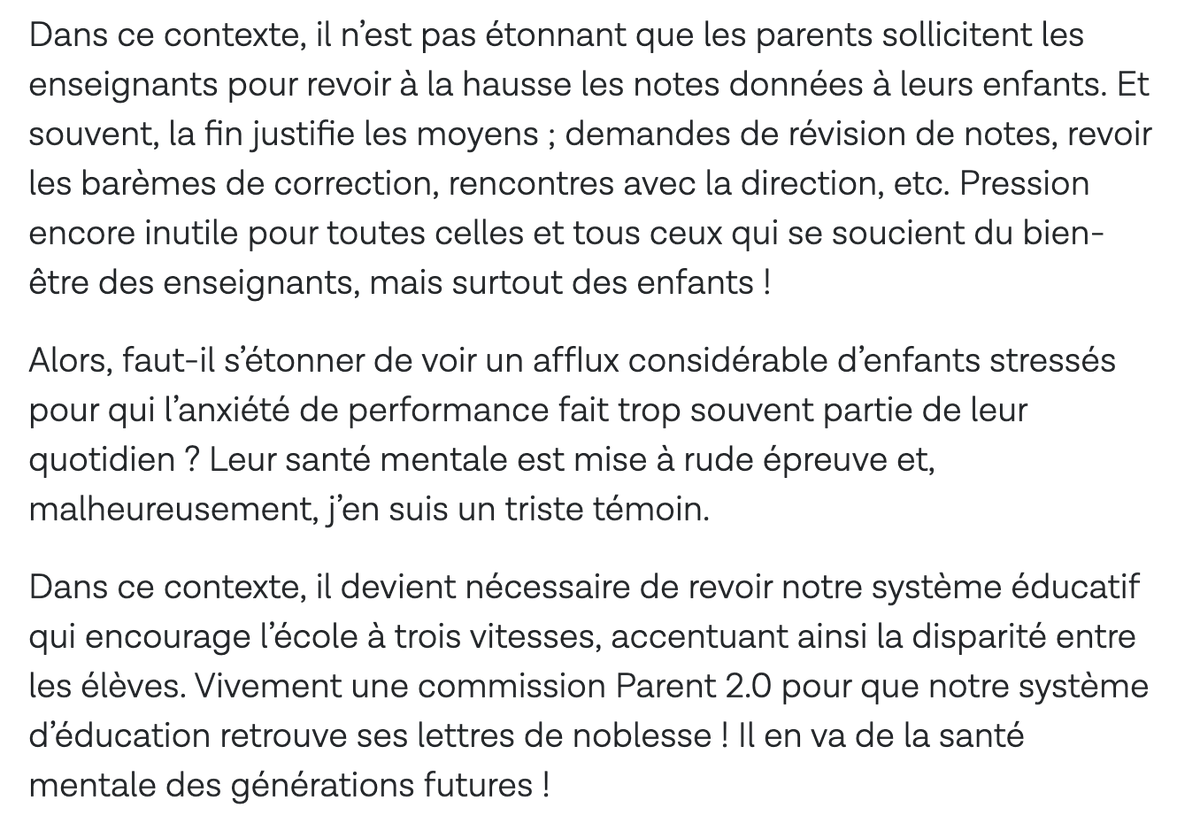 𝘓𝘦𝘴 𝘦𝘯𝘧𝘢𝘯𝘵𝘴 𝘥’𝘢𝘣𝘰𝘳𝘥

Belle lettre d'un enseignant du primaire sur l'impact de l'école à 3 vitesses sur la santé mentale des élèves.

ledevoir.com/opinion/lettre… <a href="/INSPQ/">INSPQ</a>