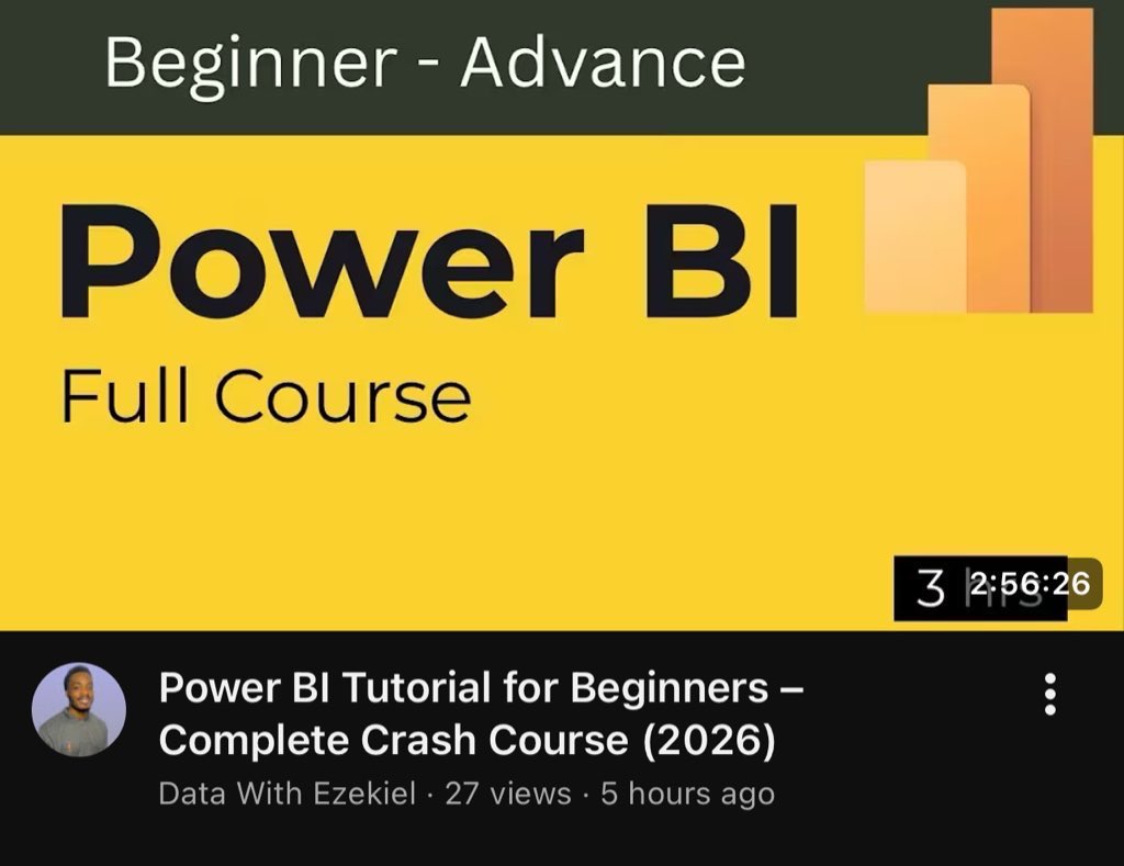 Bro literally dropped the most complete Power BI course under 3hrs😳