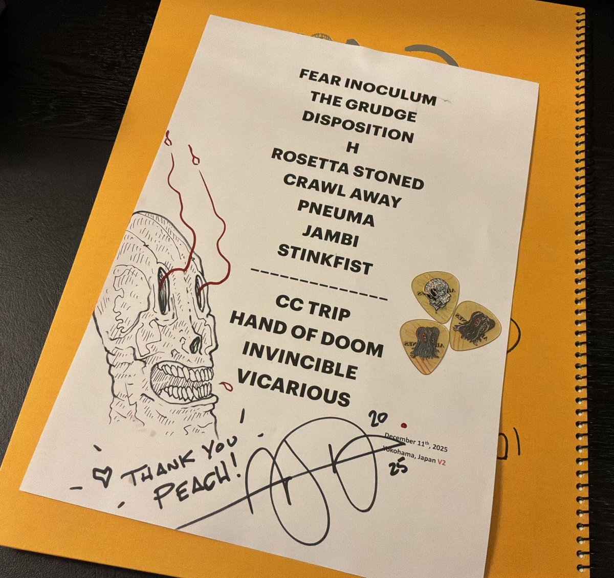 TOOL日本公演ギグポスターを手がけてくださってありがとうございました。