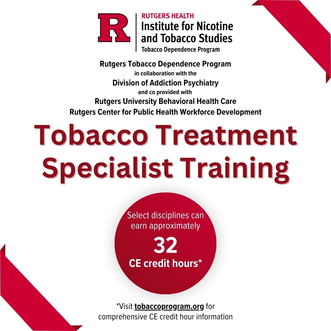 Rutgers Tobacco Dependence Program tweet media