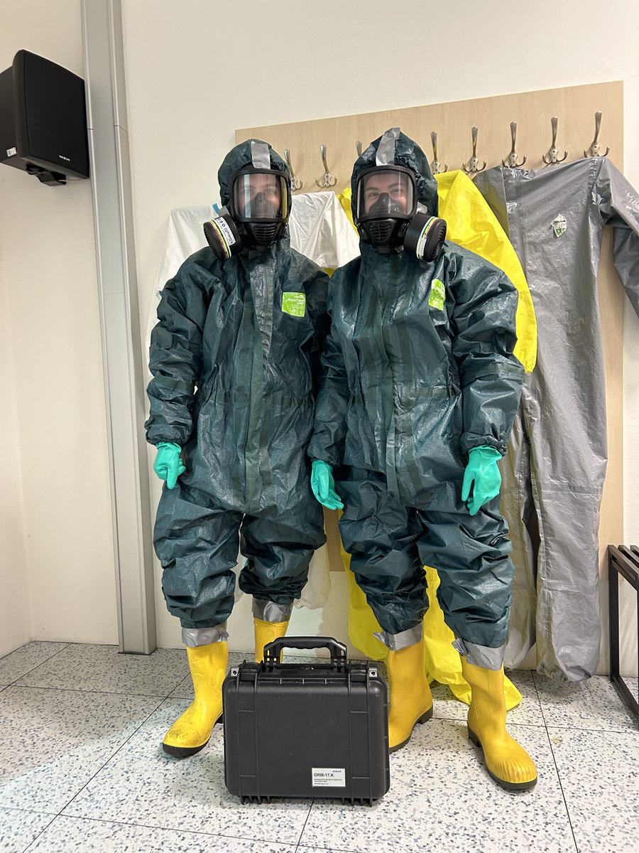 jcbrncoe's tweet photo. Our two interns completed a 3-day exchange program at @CVUTPraha Faculty of Biomedical Engineering, gaining practical insights into CBRN safety.
✅ Protective gear &amp; decontamination
✅ Medical procedures &amp; detection devices
✅ Visit to a specialized CBRN fire unit https://t.co/yV2NNyD2Sc
