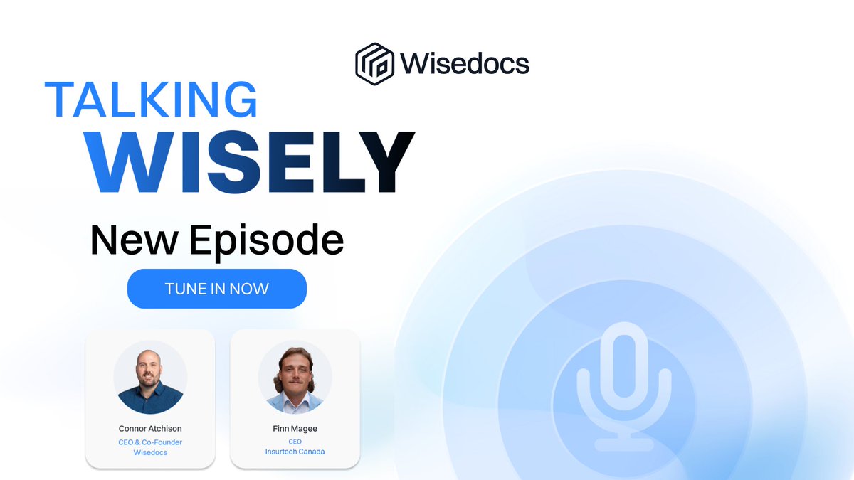 Wisedocsai's tweet photo. Season 3 of Talking Wisely continues with Finn Magee of @CanadaInsurtech on the momentum shaping #CanadianInsurance innovation and the future of #AI in the industry.

Listen now
🔗 https://t.co/bMquKYZ150 https://t.co/GillrdK2Of