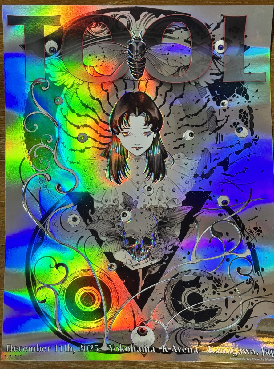 TOOL ポスター 来日公演 日本限定 横浜 桃桃子 TOOLのポスター届いた