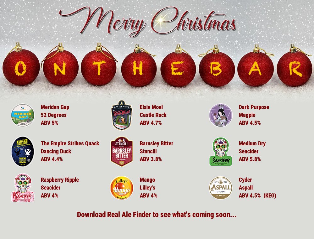 On the bar today!
Beer Board: bit.ly/2vu8OV3
@backyardbeer <a href="/CRBrewery/">Castle Rock Brewery</a> <a href="/MagpieBrewery/">Magpie Brewery Notts</a> <a href="/dancingduckbeer/">Dancing Duck Brewery</a> <a href="/StancillBrewery/">Stancill Brewery</a> <a href="/SeaCiderSussex/">SeaCider</a> <a href="/lilleyscider/">Lilley's Cider</a> <a href="/Aspall/">Aspall</a> 
#RealAleFinder