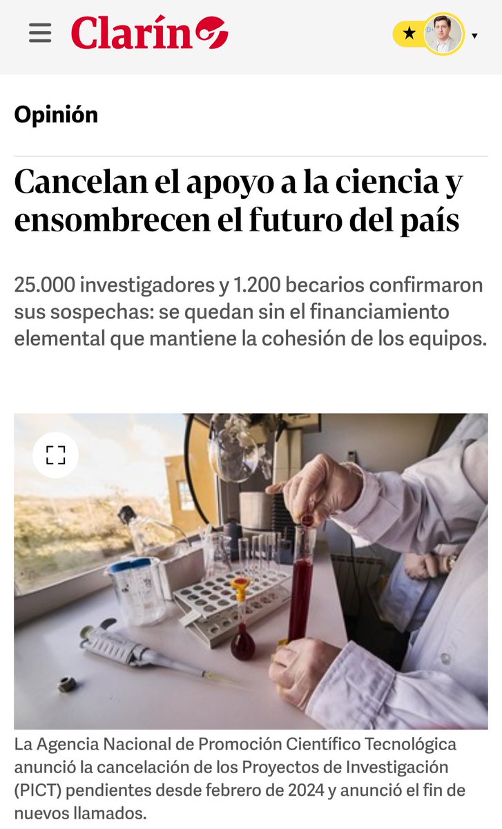 ferpeirano's tweet image. #Ciencia #Desarrollo
¿Qué esta pasando con la política científica? ¿Qué consecuencias y efectos genera?

Escribí esta columna de opinión, publicada hoy en Clarín. 👇
clarin.com/opinion/cancel…