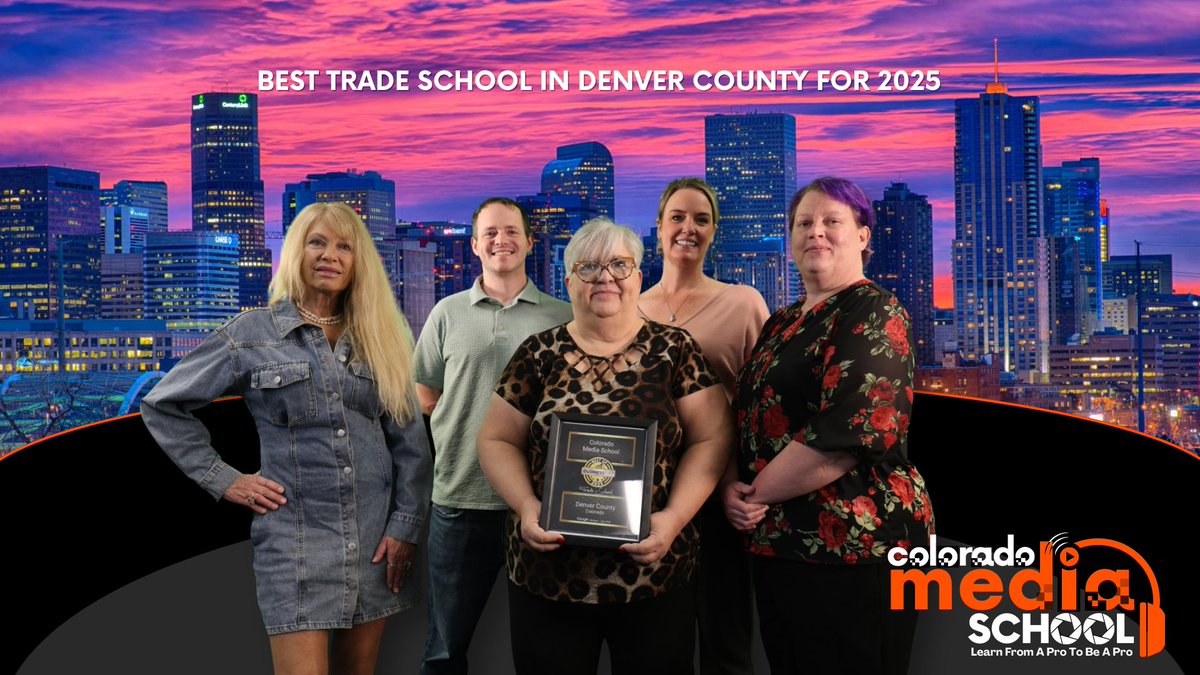 We’re honored to be named the Best Trade School in Denver County for 2025 by the BusinessRate BEST of 2025 Awards! 🏆This recognition is based on YOUR feedback through Google Reviews. Thank you for making this possible! 💙 beonair.com#BestOfDenver #ColoradoMediaSchool