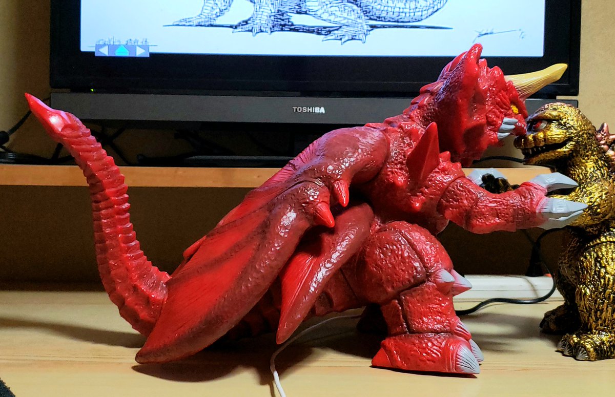 ❣️デストロイヤ〜マルサン❣️ ゴジラ #デストロイア #マルサン #アトリエこがねむし 遅くなりました