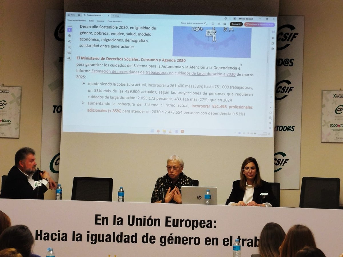 IgualdadCSIF's tweet photo. Finaliza la Jornada de #CSIF y @CESIunions sobre Políticas de Igualdad en la Union Europea #EqualPro donde hemos analizado las implementación de las Directivas de conciliación y transparencia salarial. Nuestro agradecimiento a las ponentes y a todas las personas participantes. https://t.co/AEdTxZUzqa
