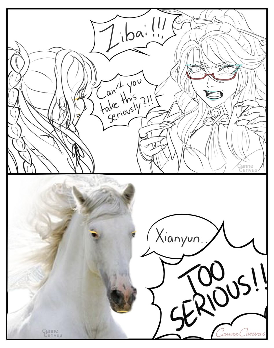 CanneCanvas's tweet image. Hope this hasn't been done already 

#Zibai #Xianyun #原神 #genshinImpact