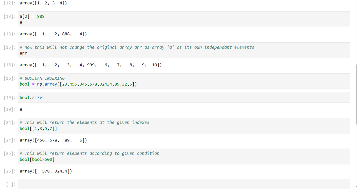 rakshak_gharat's tweet image. Today I cleared basics of numpy in data science. numpy arrays , slicing , indexing and other pre defined math methods. 
#DataScience #datasciencewithpython #python #LearningJourney