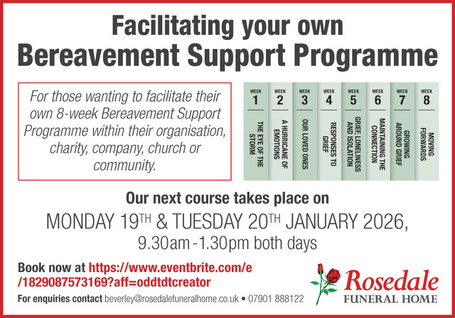 If you are interested in setting up a bereavement support group or would like to become a grief support facilitator or are simply interested in learning the skills required in supporting grieving people, this two-day ONLINE course will be of benefit.
eventbrite.com/e/182908757316…