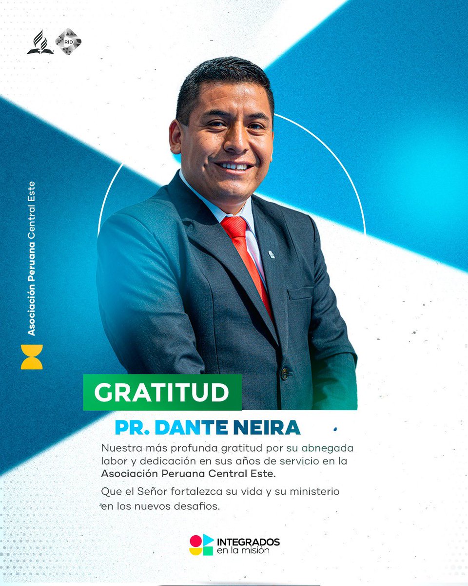 AdventistasAPCE's tweet photo. ✨Gratitud al Pr. Dante Neira 🙏
Agradecemos al  Pr. Dante Neira por sus años de servicio y dedicación en la APCE 🇵🇪. Su liderazgo y entrega han sido una bendición para nuestra iglesia. 🙌💒

Que el Señor lo acompañe en cada desafío y siga usando su vida para Su gloria. 👑 https://t.co/mLzwbrMDp8