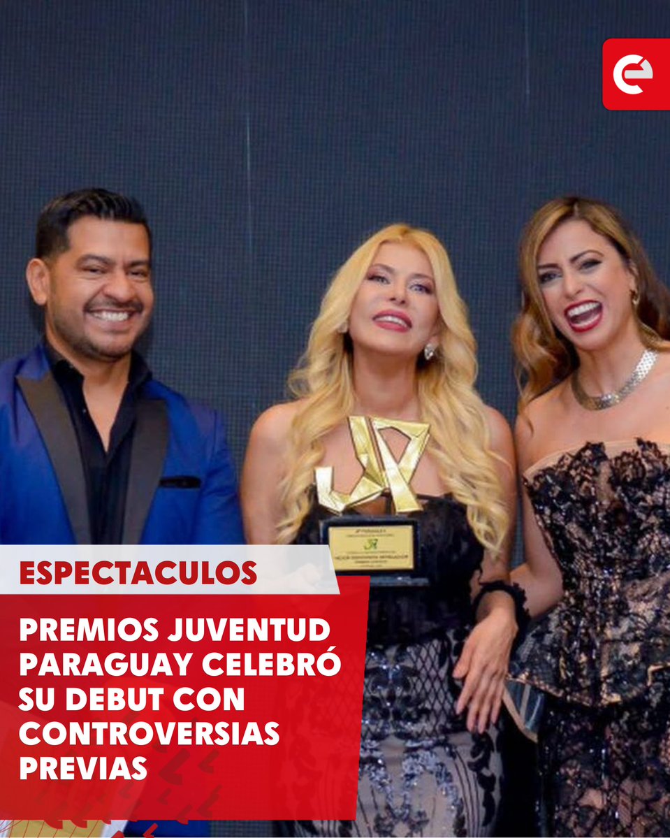 canal_e_py's tweet image. 🔥 Los Premios Juventud tuvieron su primera edición en Paraguay en el Hotel Sheraton, tras varias controversias previas. Aun así, la gala reunió a políticos, artistas, influencers y empresarios, llenando el salón y generando alto impacto en redes. ⭐🇵🇾

Entre los premiados: Zuni…