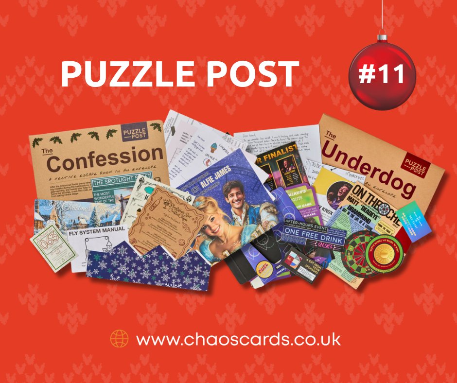 It's Day 11 of our advent and we are getting ready to solve a mystery with the Puzzle Post Escape Rooms bit.ly/3MtIdSU

Invite friends round and work together to figure out what happened. You can go for a festive themed escape room in The Confession or see how everything