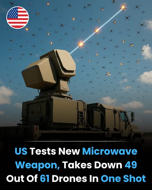 The US military successfully tested a high-power microwave weapon capable of neutralizing drones in seconds. 

In one trial, the system disabled 49 out of 61 target drones with a single deployment, using directed electromagnetic pulses to disrupt onboard electronics without