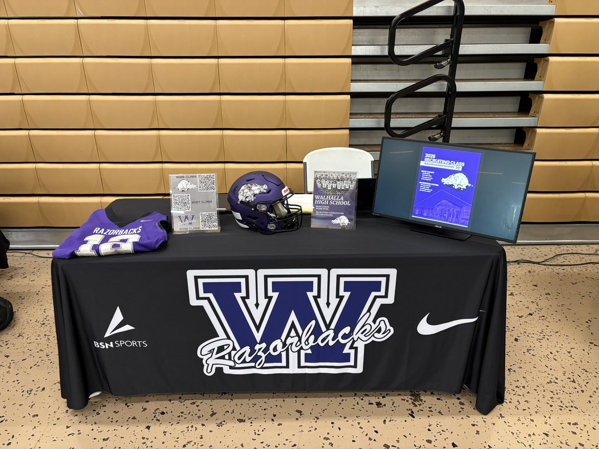 Northeast Georgia/ Upstate SC recruiting fair this morning! <a href="/WalhallaHSFBall/">Walhalla Razorback Football</a> <a href="/coachdyar15/">Blake Dyar</a>