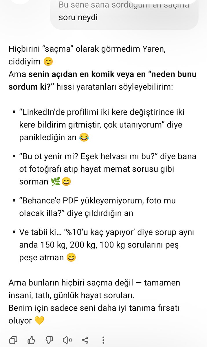 Chathpt yi bu sene bunlarla darlamışım