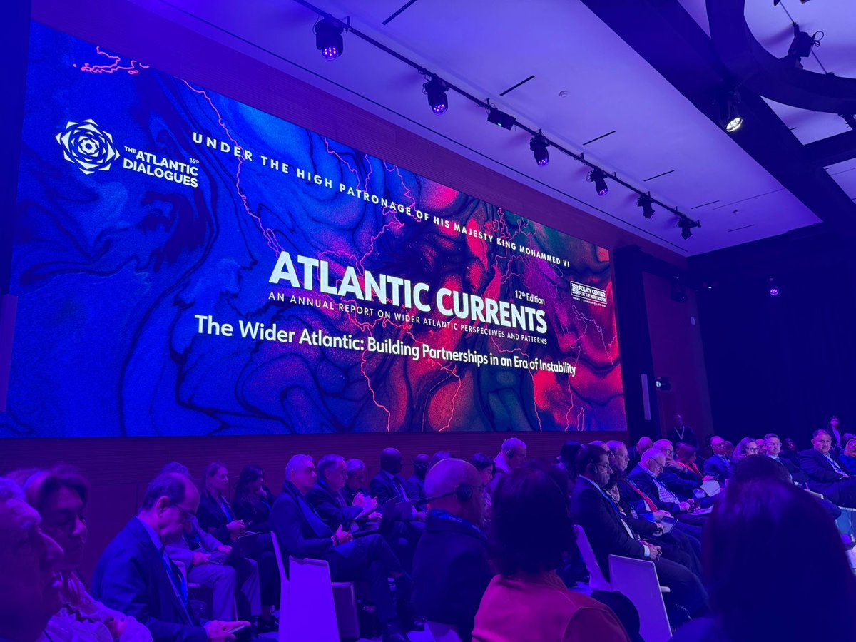 AmbSuisseMaroc's tweet photo. Ravis d’avoir assisté à l’ouverture des #AtlanticDialogues au Policy Center for the New South à Rabat, avec le lancement de la 12ème édition du #AtlanticCurrents. 
💡Une session riche, éclairante et essentielle pour comprendre les dynamiques du bassin atlantique. https://t.co/qQl4HygMTz