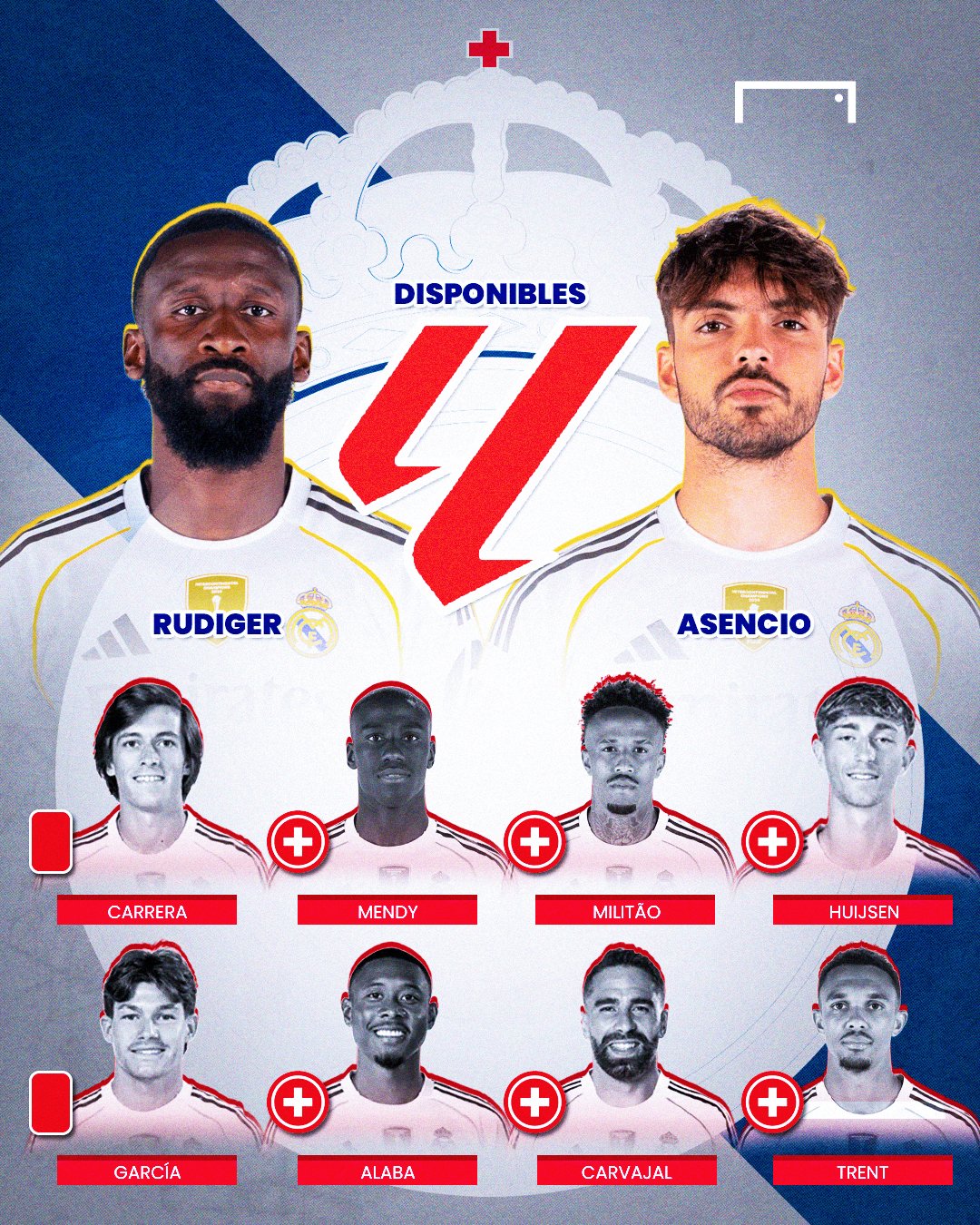 لن يتوفر لـ ريال مدريد سوى مدافعين اثنين فقط من الفريق الأول للمباراة المقبلة أمام إلتشي في #"الليغا" 