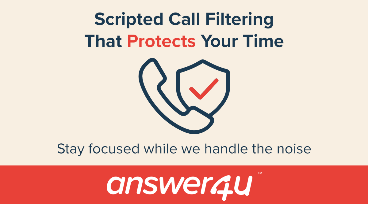 Answer_4u's tweet photo. Cold callers can break your rhythm &amp; slow your day. Scripted call filtering lets you decide which messages reach you while our agents handle the rest. Your time, focus &amp; customer experience stay protected. See how our Virtual Assistant Service supports you https://t.co/XfV4eKN8Sf https://t.co/4Q9d9p6NSY