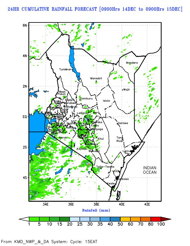 MeteoKenya's tweet image. We hear you 🙏. Thanks for sharing your concern. Good news 🌧️➡️ rains are likely over several parts of the country into the weekend, as illustrated in the map. Rainfall is expected across the Highlands east and west of the Rift Valley, the Rift Valley, the Lake Victoria Basin,…