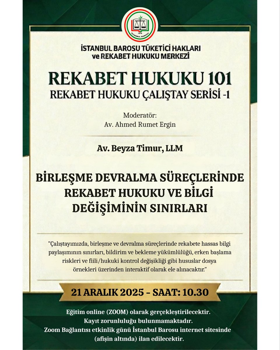 Tüketici Hakları ve Rekabet Hukuku Merkezi tweet media