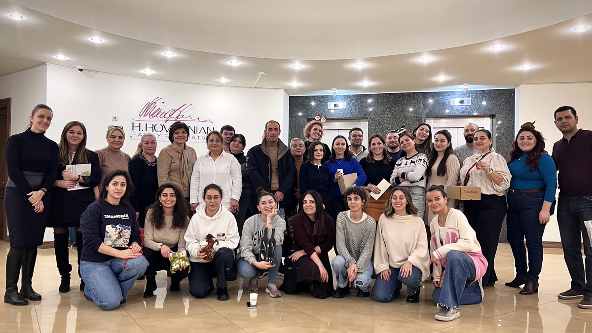 hovnanianfound's tweet photo. 🎄Our Secret Santa tradition never gets old - mostly because of the people behind it. Wrapped up the event today, surrounded by the team that powers our mission for Armenia with heart, humor, and a whole lot of teamwork. https://t.co/tCrCXSPJ65