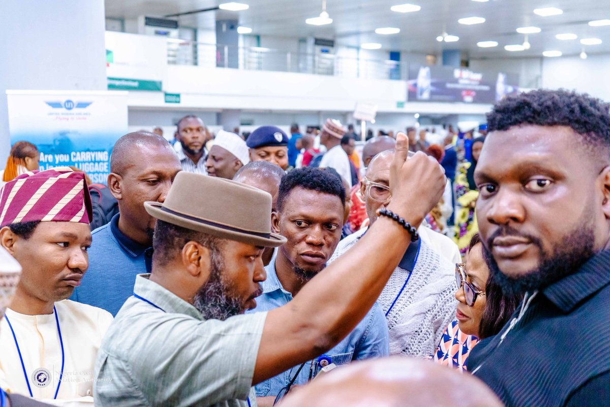mikeachimugu01's tweet photo. To avert further disaster at the domestic wing of the Abuja airport, my team and I needed to rush down to the terminal where I addressed the over one hundred passengers scheduled to fly Abuja-Owerri via United Nigeria Airline. 

On receipt of reports about the chaos, we investigated and confirmed that the aircraft had experienced a bird strike, leading to a cancellation of the flight. 

Passengers became irate, and, some of them, violent. One of them destroyed laptops belonging to the airline, assaulted their staff, and injured a FAAN AVSEC personnel. 

The fact: Airline did not provide timely information to the passengers. 

I had to address the passengers and help them understand why they could not fly today, and the possible remedies. 

For the lack of timely and proper communication, the airline has agreed to give the passengers 15% compensation on their next flight while rescheduling their Owerri-bound travel to 10am tomorrow. 

We have instructed that an email to that effect be sent to the passengers latest, 4pm today. 

While taking questions from the obviously aggravated but now, calm passengers, we did not deny the fault of the airline, even though the disruption was due force majeure. 

Had the airline personnel addressed the customers in a transparent, timely manner, the chaos would have been averted. The NCAA has regularly advised operators about the need to improve their communication with passengers, especially in this disruption-prone month of December. 

Having successfully handled this situation and restoring order at the terminal, we will monitor United Nigeri's compliance with the regulations until their customers have safely been brought to destination.